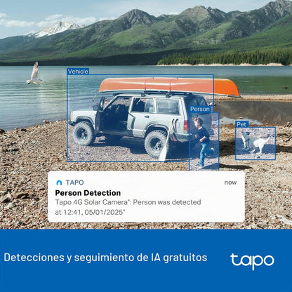 4K 8MP 360° Cámara Solar con Tarjeta SIM | Tapo C665G KIT
