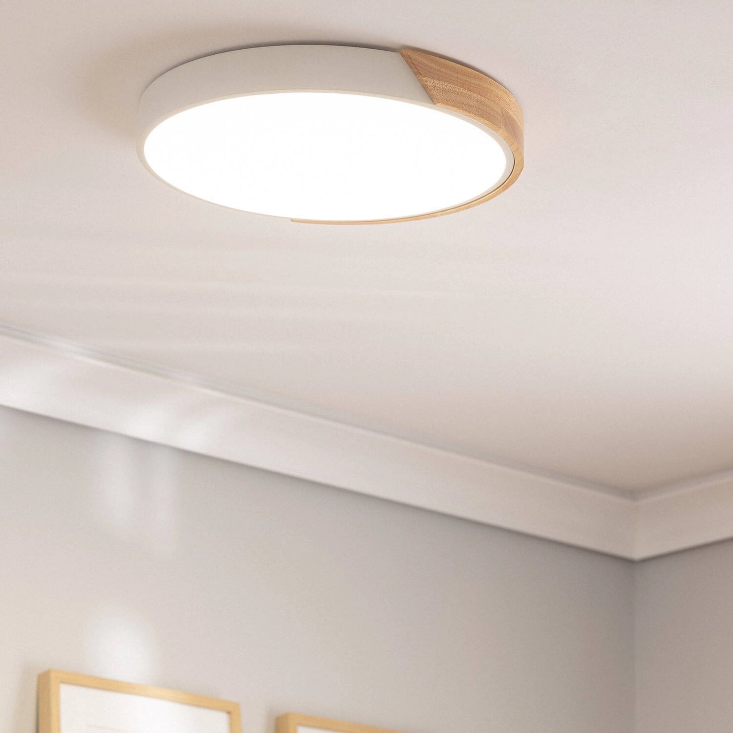 Plafón LED 24W Circular Madera Ø418 mm CCT Seleccionable Semi-Dari