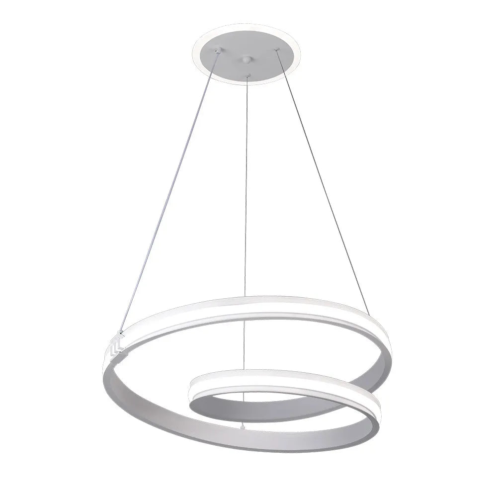 Lámpara Colgante Luster Blanca 129w 3000-4000-6000k 10920lm C/luz Ambiente Remoto Y Regulación de intensidad Regx54x54cm