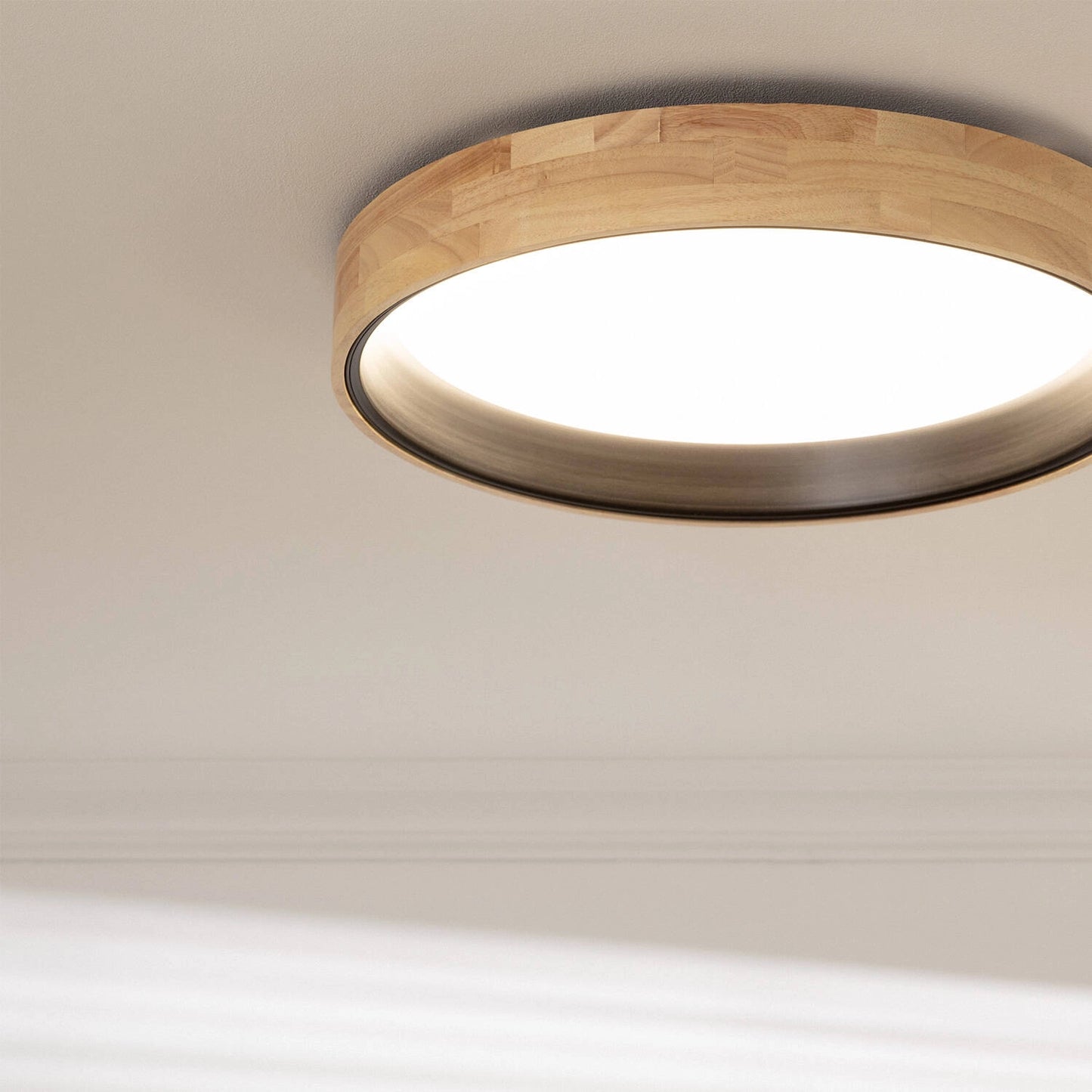 Plafón LED 30W Circular Madera Ø570 mm CCT Seleccionable Dari