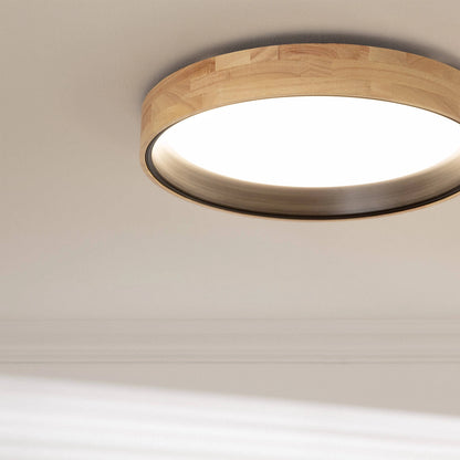 Plafón LED 30W Circular Madera Ø570 mm CCT Seleccionable Dari