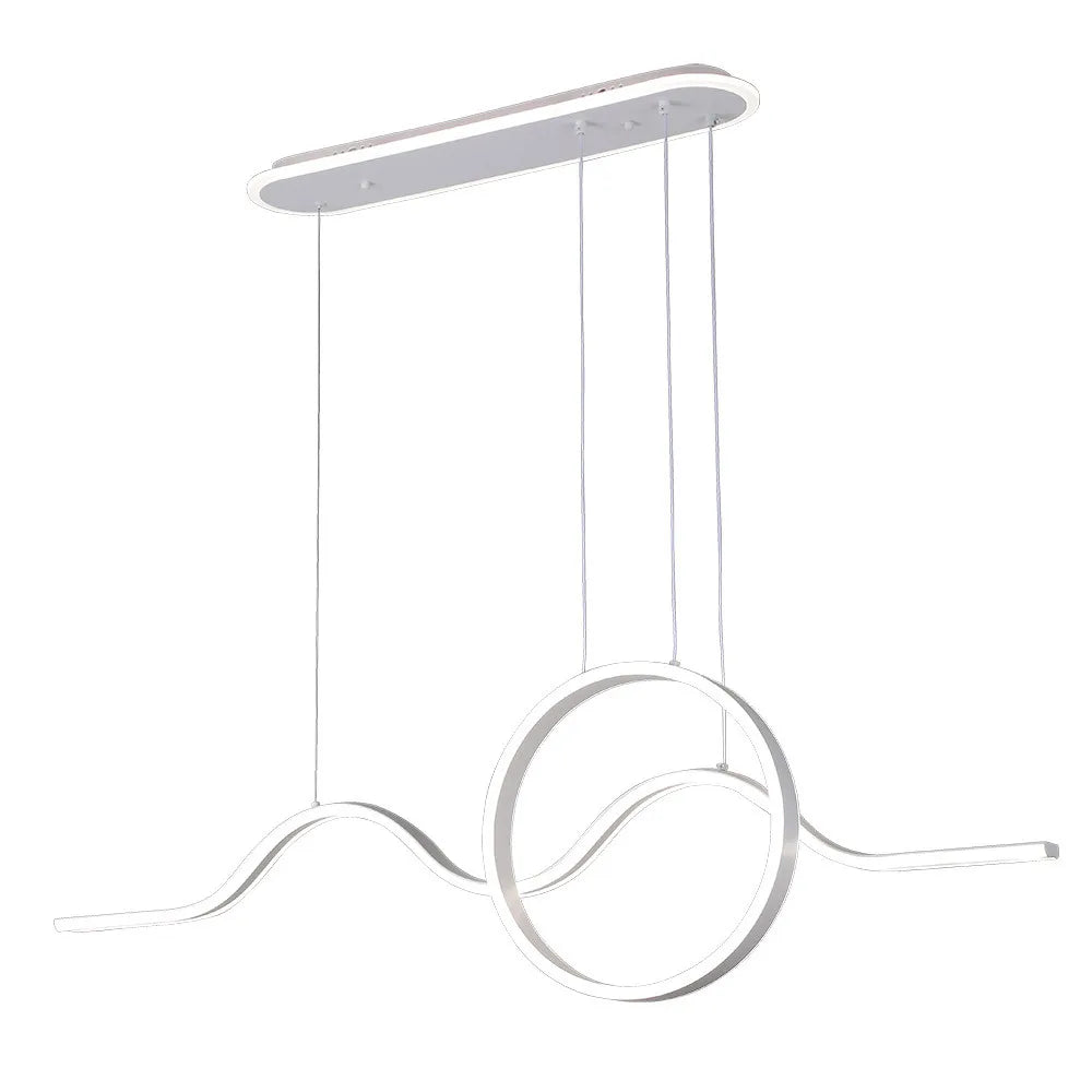 Lámpara Colgante Year Blanco 177w 3000-4000-6000k 15756lm C/luz Ambiente Remoto Y Regulación de intensidad Regx120x15cm