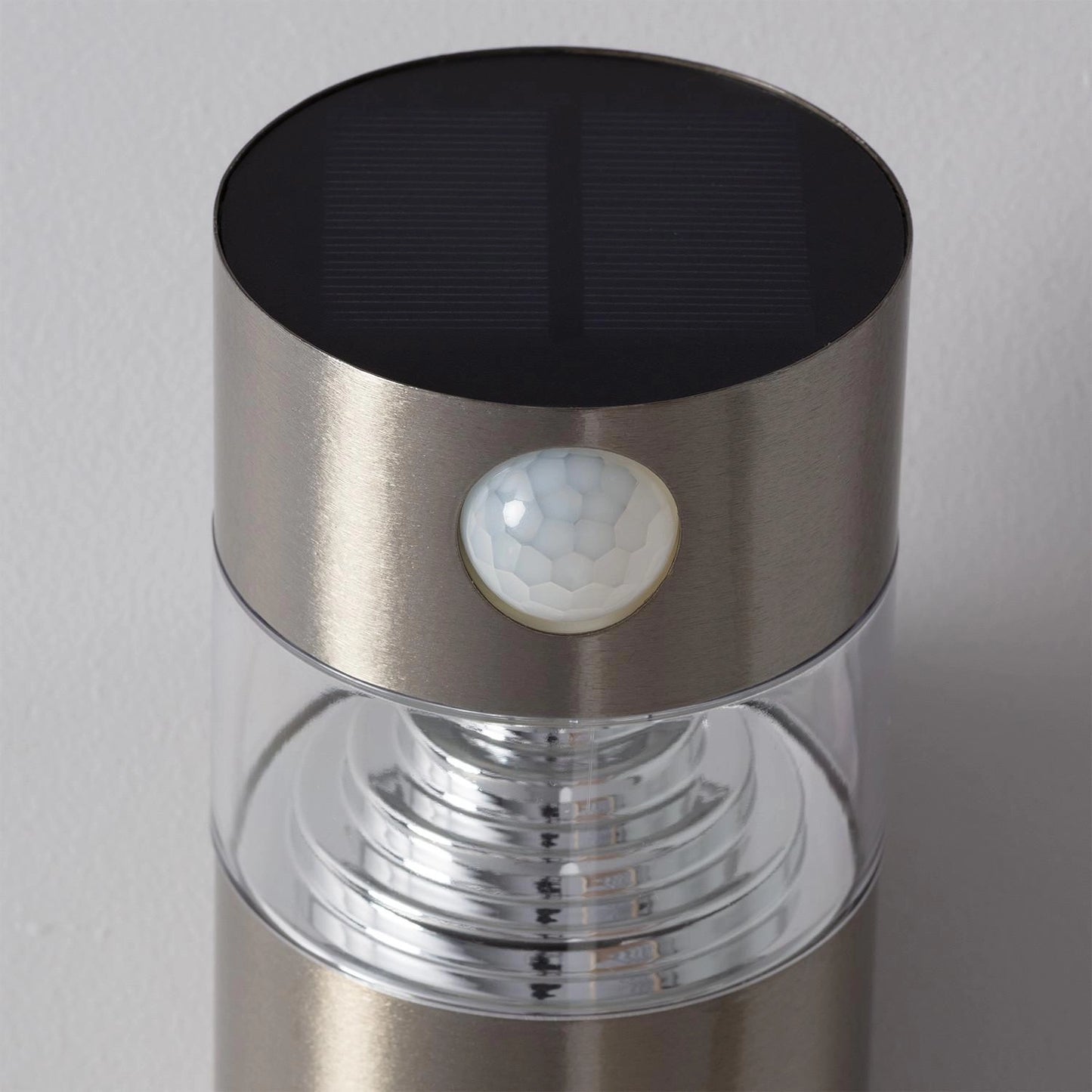 Aplique de Pared Exterior Solar LED de Acero Inoxidable con Detector de Movimiento PIR Inti