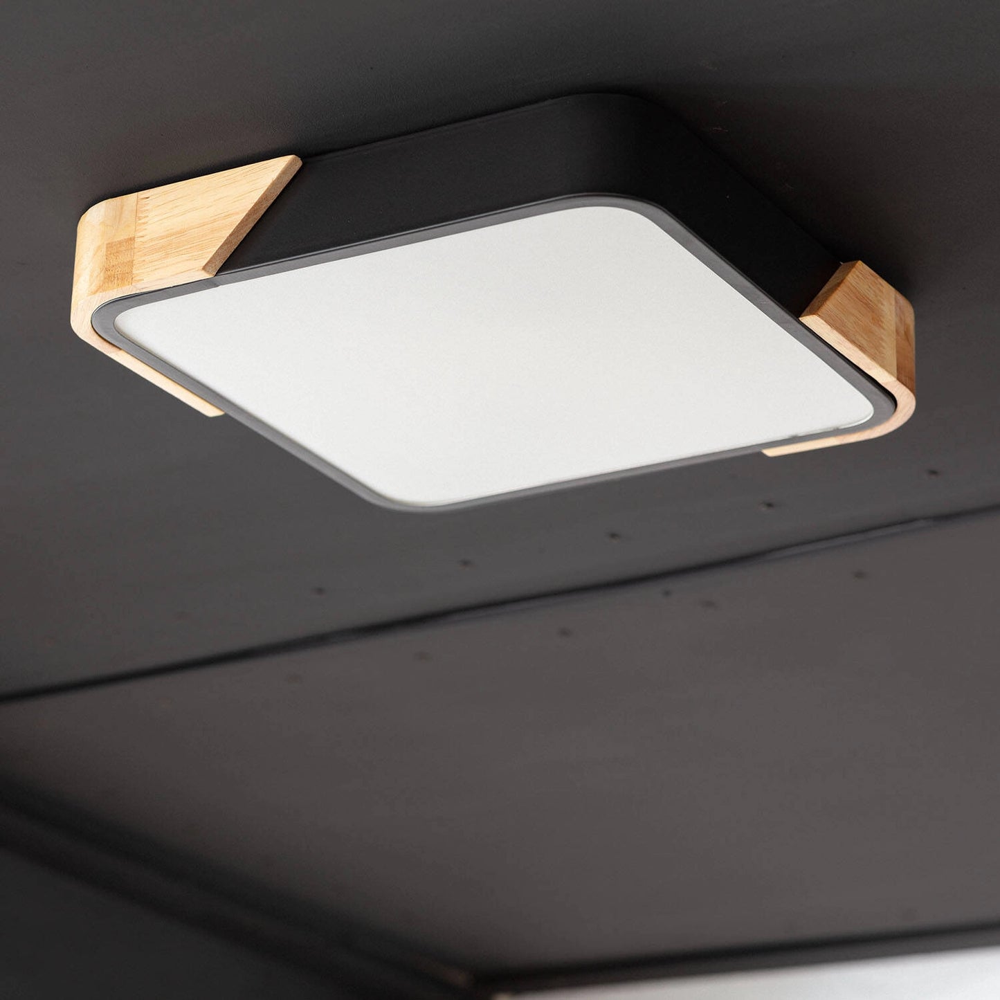 Plafón LED 18W Cuadrado Madera 325x325 mm CCT Seleccionable Semi-Dari