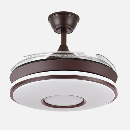 Ventilador de techo retráctil DC Dani Mini 59w Marrón 4asp 91d 6980lm 3000-4000-6000k Regulación de intensidad Remoto,memoria,temporizador