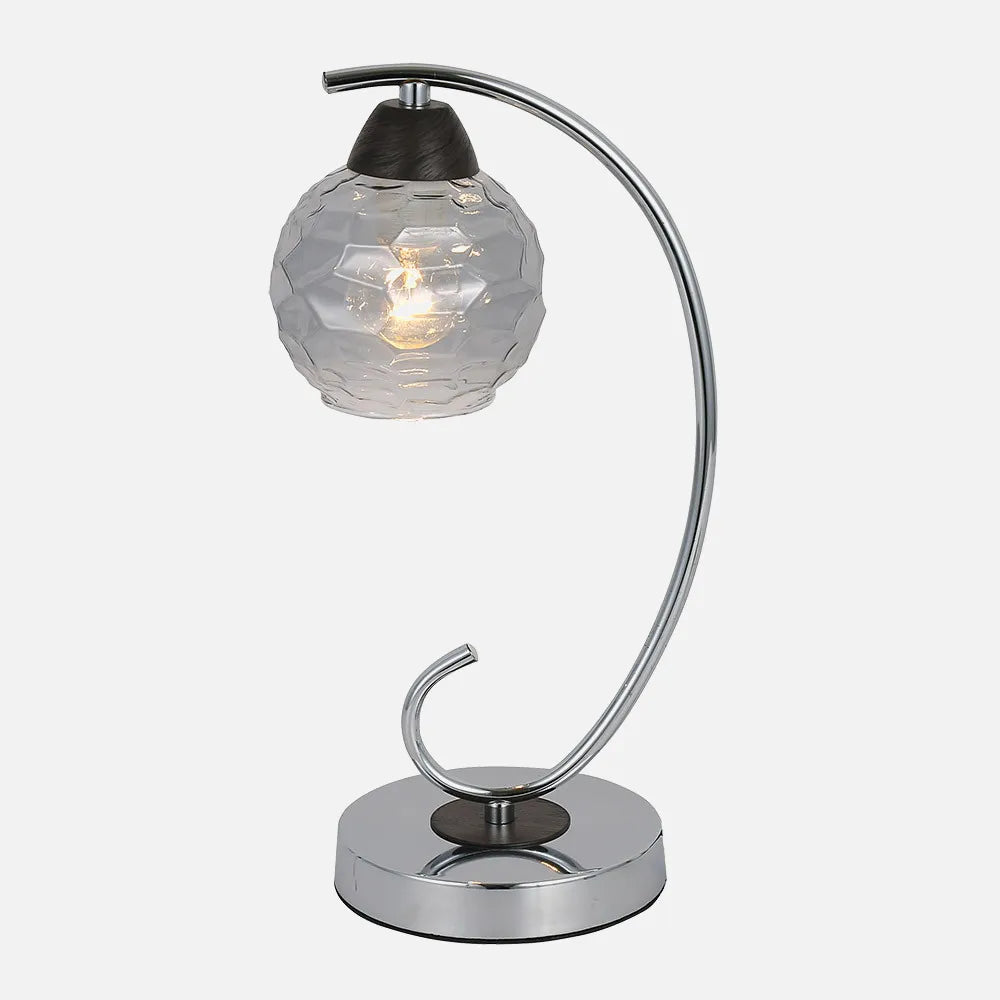 Lámpara de Sobremesa Etna 1xe14 Cromo/wengue 35x14x19 Cm