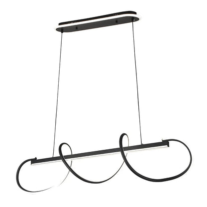 Lámpara Colgante Yupi Negro 149w 3000-4000-6000k 13572lm C/luz Ambiente Remoto Y Regulación de intensidad Regx97x25cm
