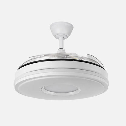 Ventilador de techo retráctil DC Dani 59w 6980lm Blanco 4 aspas 6 velocidades 106d 3000-4200-6500k Remoto+Regulación de Intensidad+memoria+temporizador 24