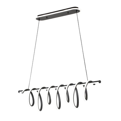 Lámpara Colgante Premium Negro 157w 3000-4000-6000k 13884lm C/luz Ambiente Remoto Y Regulación de intensidad Regx90x26cm
