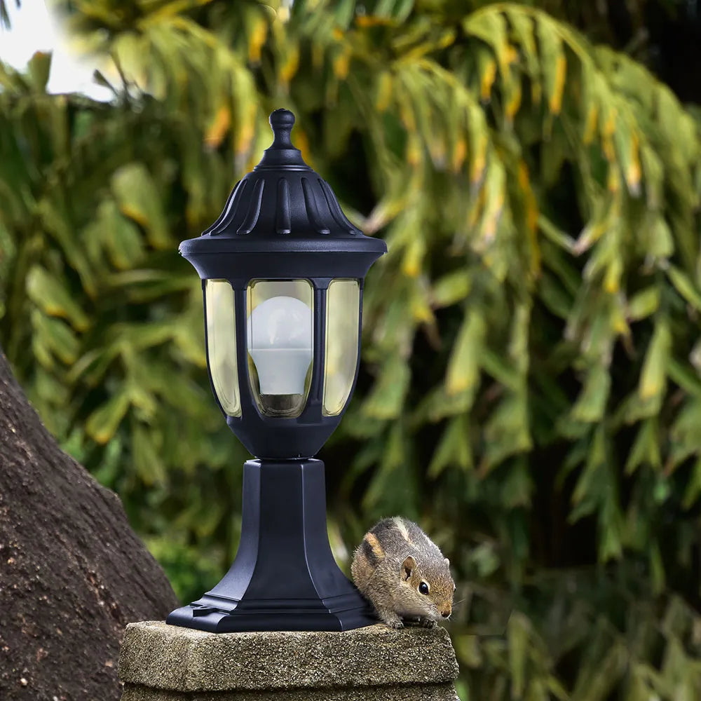 Sobremuro Exterior Angelica 1xe27 Negro Ip44 Policarbonato 42,7x16,6d