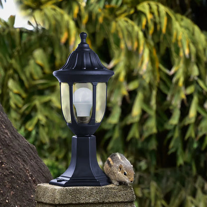 Sobremuro Exterior Angelica 1xe27 Negro Ip44 Policarbonato 42,7x16,6d