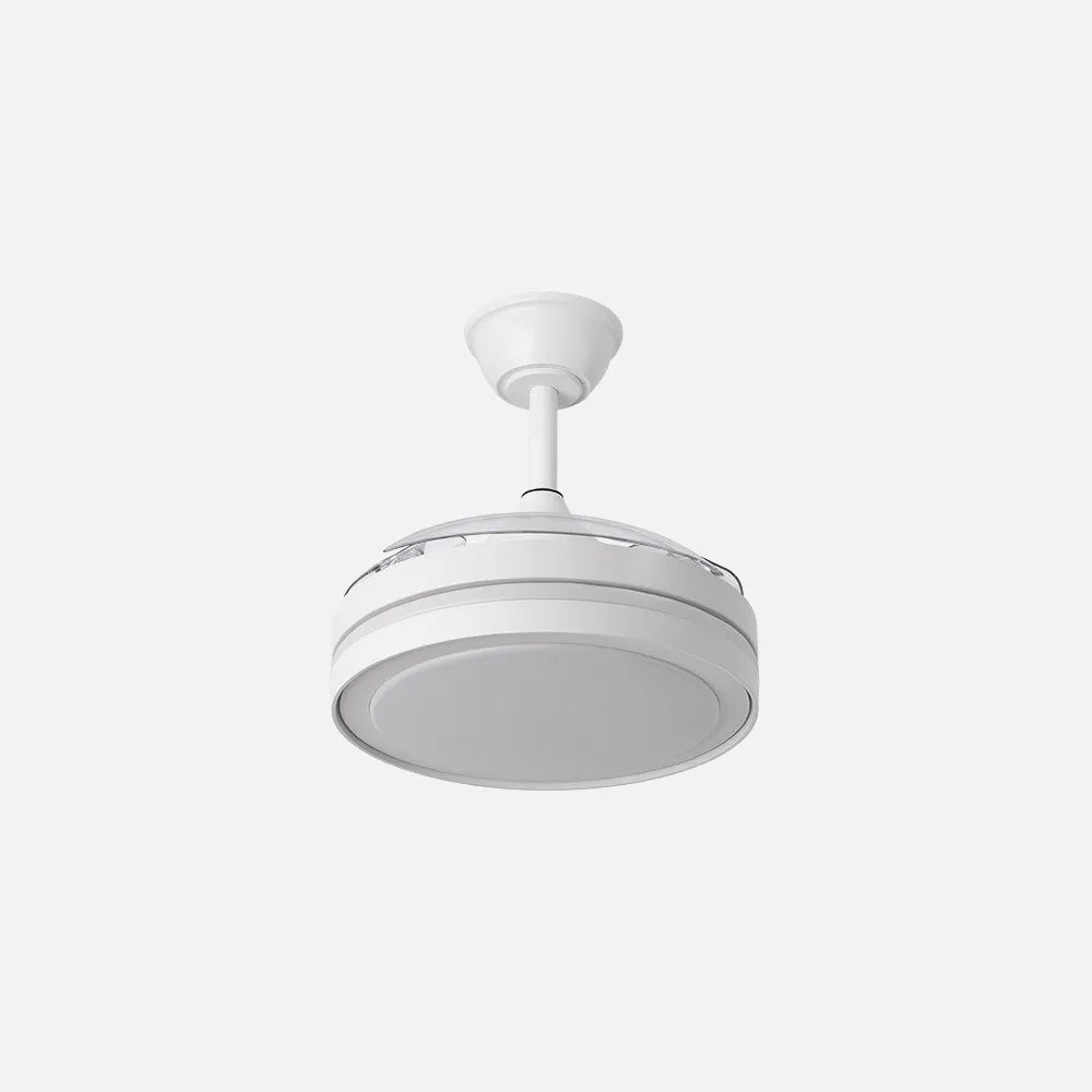 Ventilador de techo retráctil DC Esparta Pequeño 44w 5182lm Blanco 72d 3 aspas 3000-4000-6000k Control Remoto + temporizador + memoria