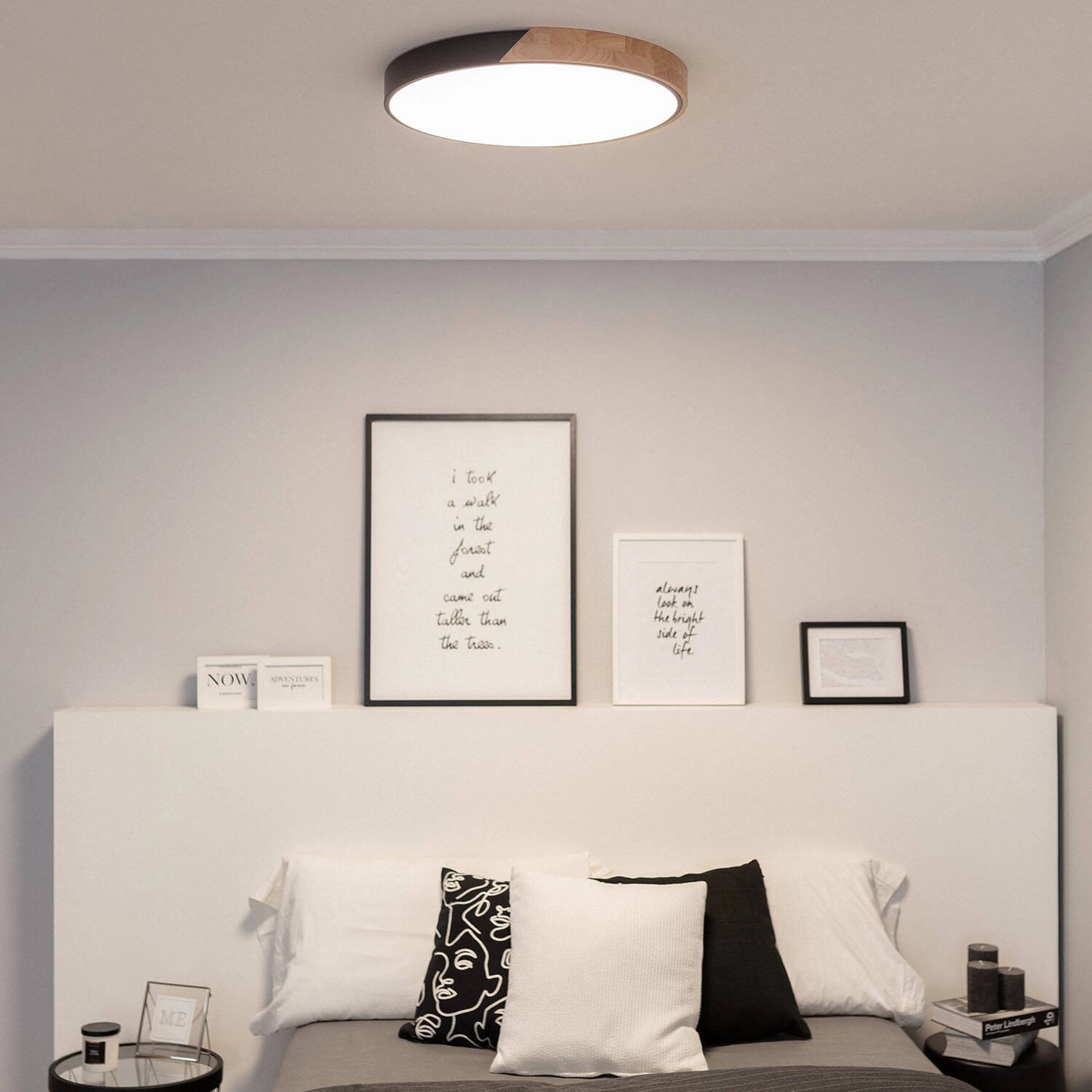 Plafón LED 36W Circular Madera Ø500 mm CCT Seleccionable Semi-Dari