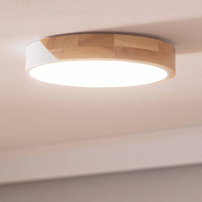 Plafón LED 18W Circular Madera Ø320 mm CCT Seleccionable Semi-Dari
