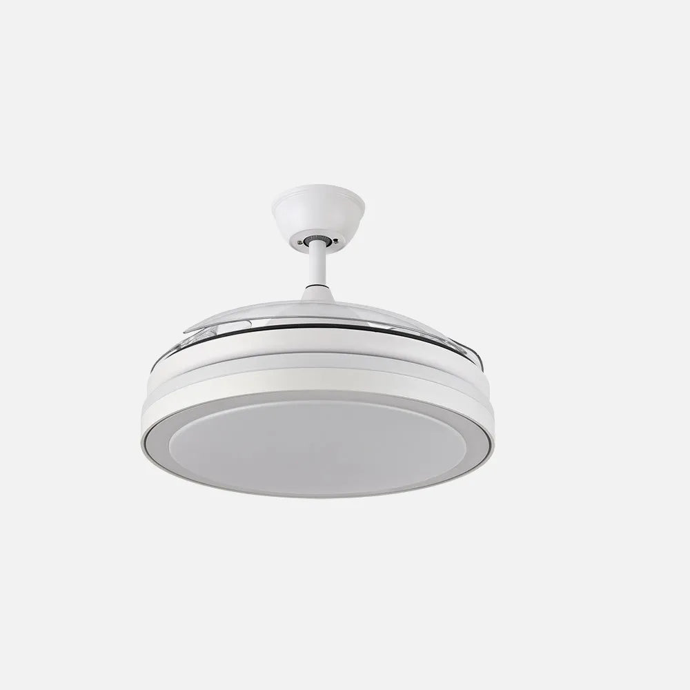 Ventilador de techo retráctil DC Esparta Mini Blanco 59w 6980lm 3 aspas 91d 3000-4000-6000k Remoto+temporizador+memoria