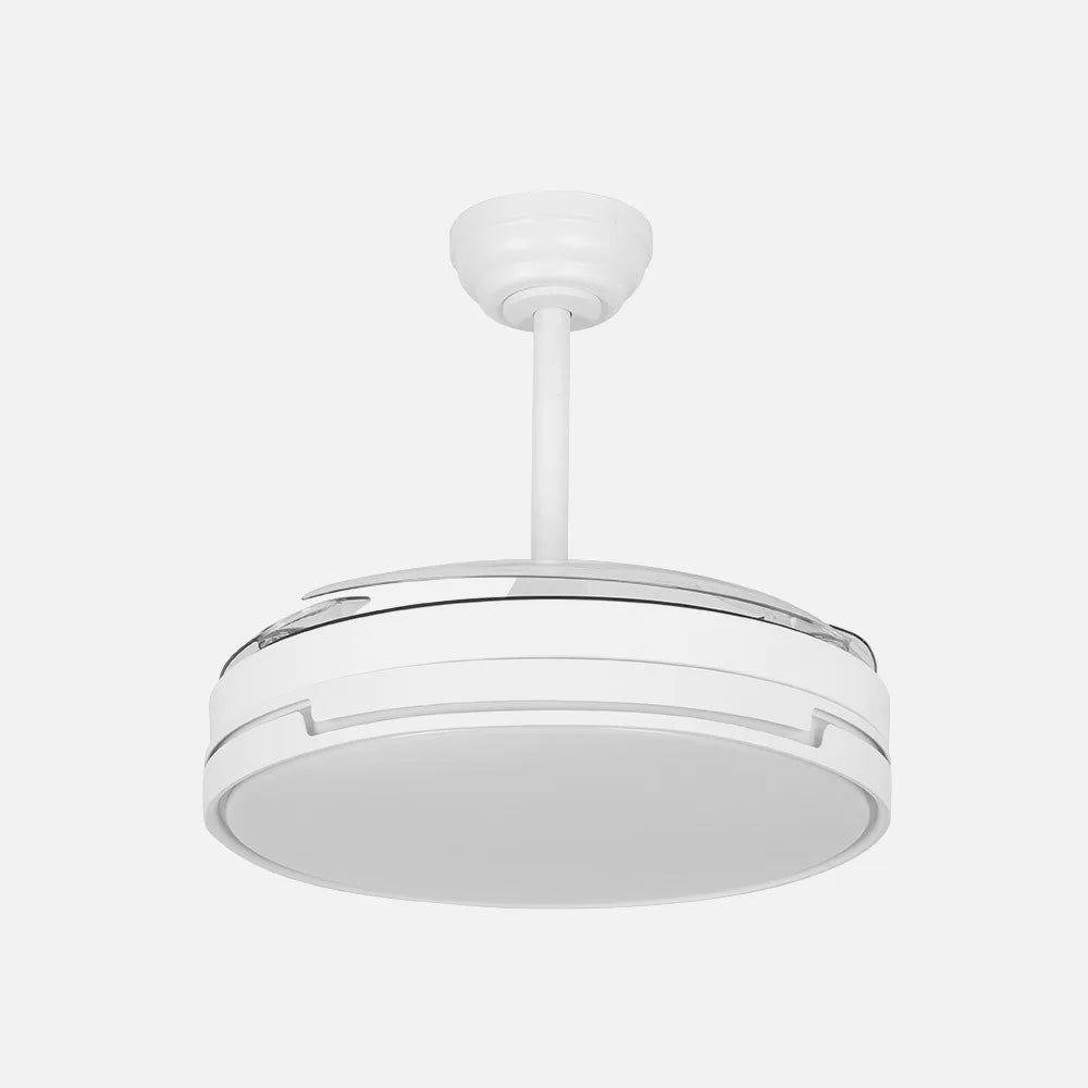 Ventilador DC Papiro 59w Blanco 4 aspas 107d 5900lm Regulación de intensidad 3000k,4000k,6000k Remoto+ Memoria+ Temporizador