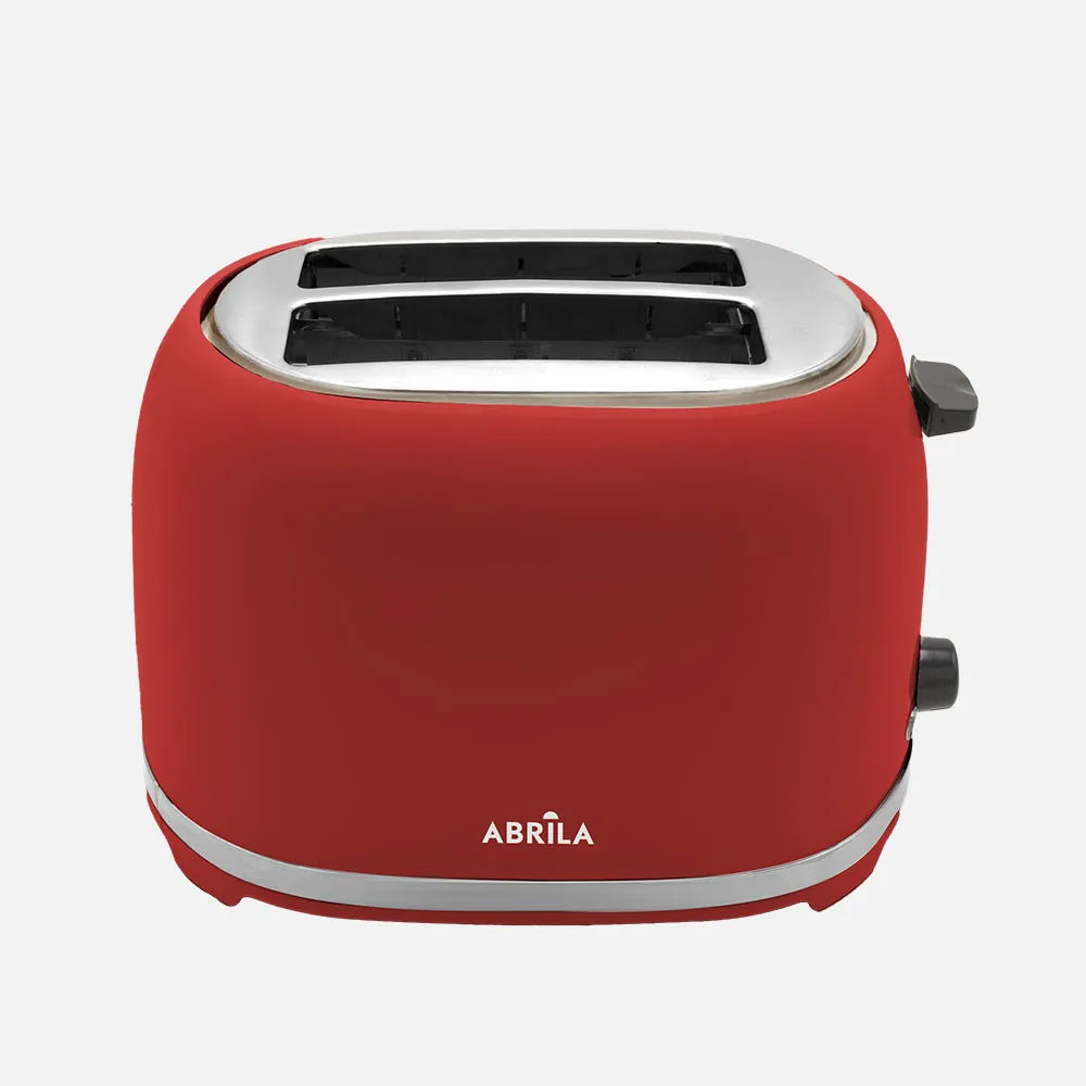 Abrila Tostador de Pan Tambre 850w Rojo con 7niveles de tostado, función Descongelación, Apagado automático, 2ranuras. recogemigas. 19x28x17cm