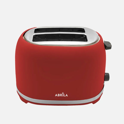 Abrila Tostador de Pan Tambre 850w Rojo con 7niveles de tostado, función Descongelación, Apagado automático, 2ranuras. recogemigas. 19x28x17cm