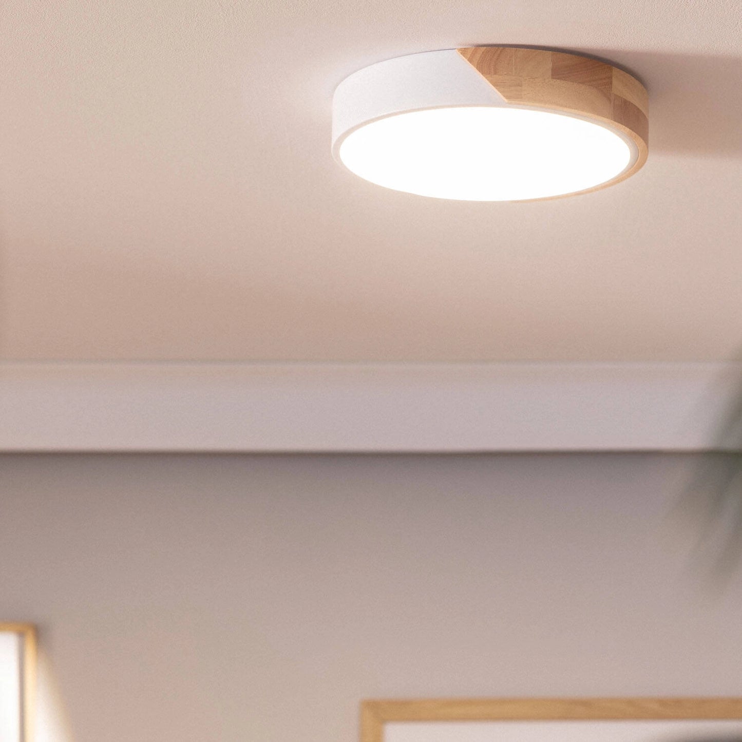 Plafón LED 18W Circular Madera Ø320 mm CCT Seleccionable Semi-Dari