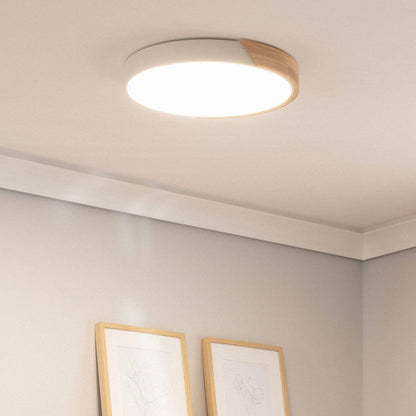 Plafón LED 24W Circular Madera Ø418 mm CCT Seleccionable Semi-Dari