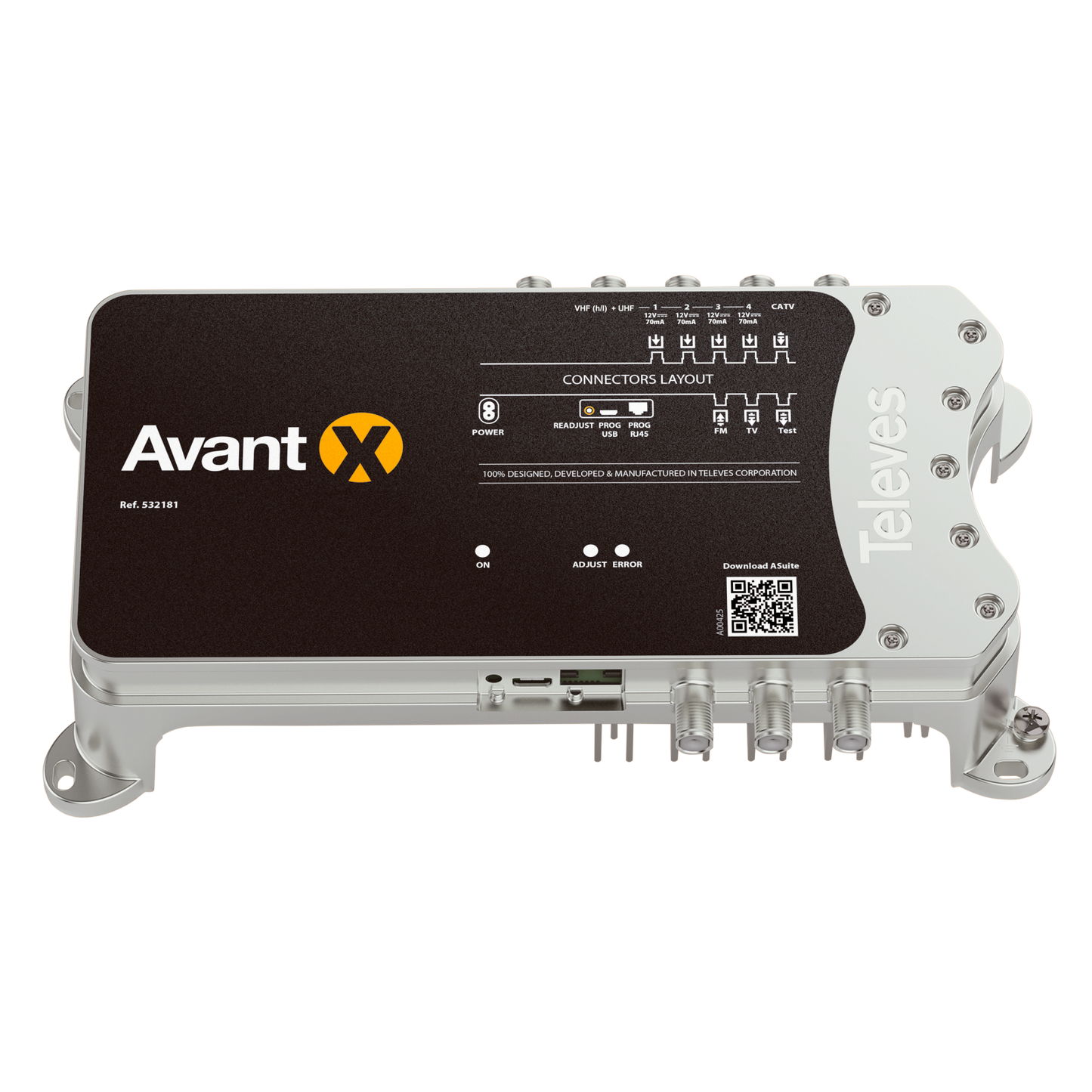 Central programable AVANT X para terrestre, con 32 filtros digitales programables