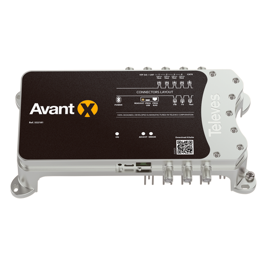 Central programable AVANT X para terrestre, con 32 filtros digitales programables