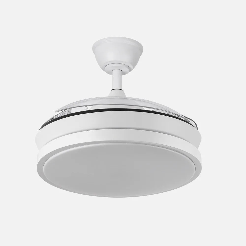 Ventilador retráctil DC Escorpion Mini 59w Blanc 3 aspas Regulación de Intensidad 91d 6980lm Remoto+temporizador+memoria 3000-4000-6000k