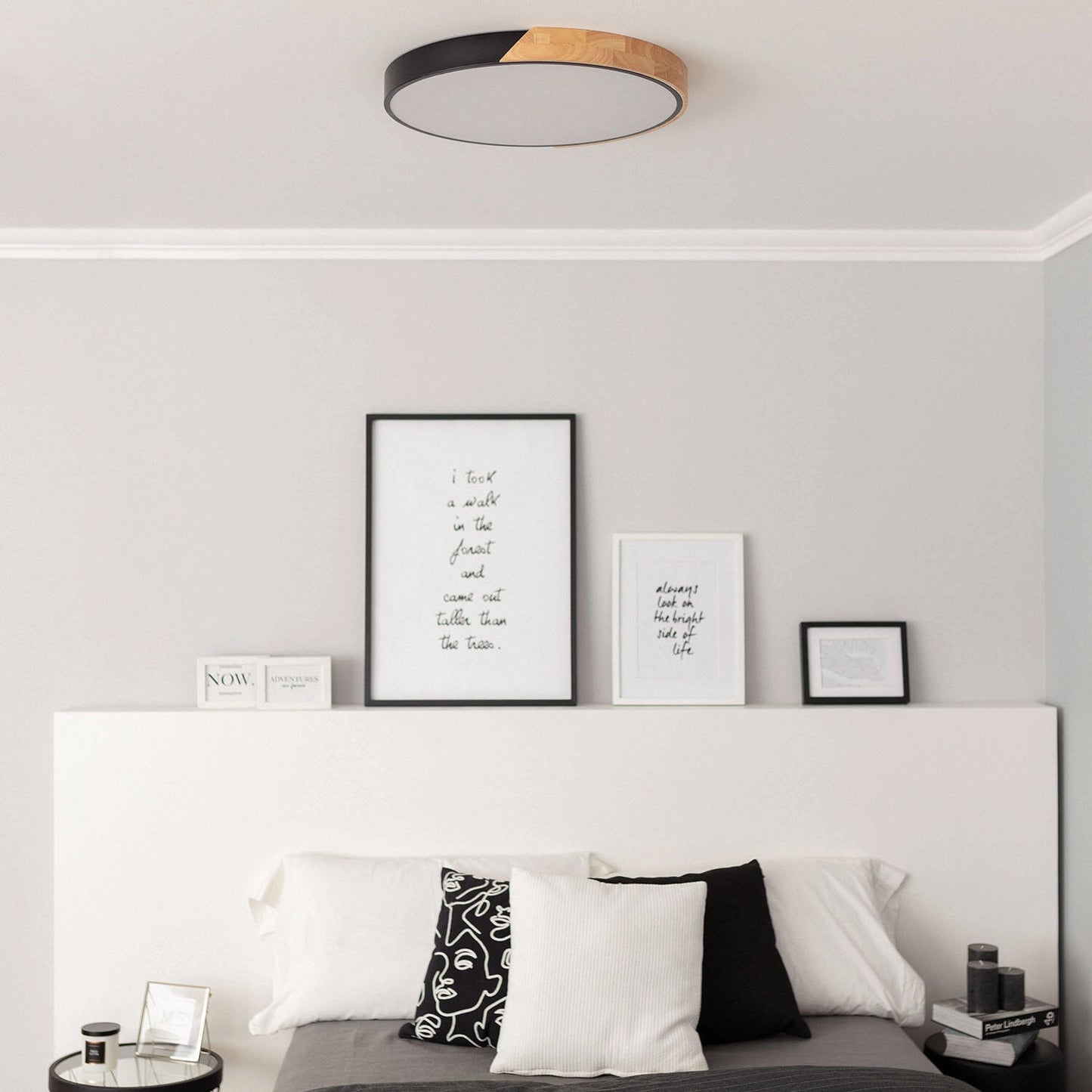 Plafón LED 36W Circular Madera Ø500 mm CCT Seleccionable Semi-Dari