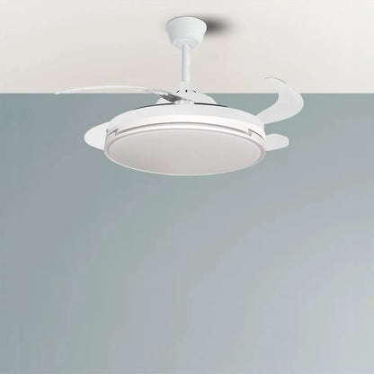 Ventilador DC Papiro 59w Blanco 4 aspas 107d 5900lm Regulación de intensidad 3000k,4000k,6000k Remoto+ Memoria+ Temporizador