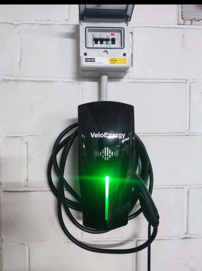 Cargador de Vehículo Eléctrico Home Solar 22kw, con DLB, RFID, T/2, cable 6m, control APP