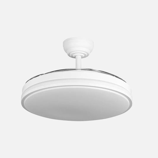 Ventilador de techo retráctil DC Parlatore 60w Blanco 3aspas Control por Voz 107d 6980lm 3 colores, control remoto+regulación de intensidad+temporizador+memoria