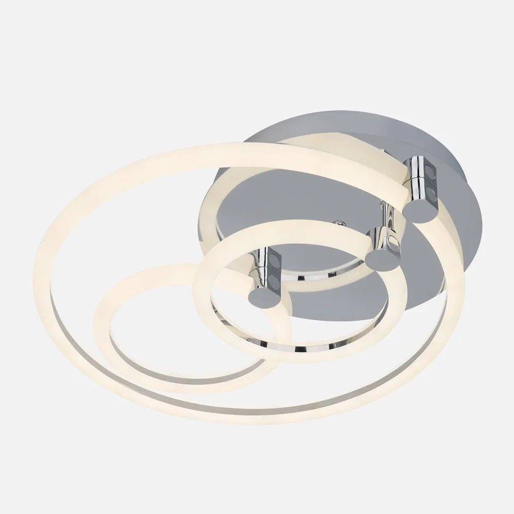 Lámpara Plafón 68w 3000k, 4000k, 6500k Cromo Alya 10x44x40cm 9180Lm Regulable, Memoria y Control Remoto