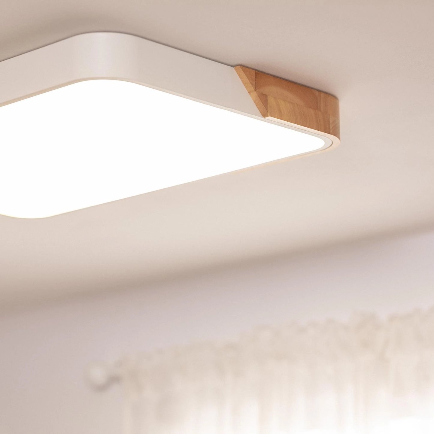 Plafón LED 30W Rectangular Madera y Metal 625x425 mm CCT Seleccionable Semi-Dari