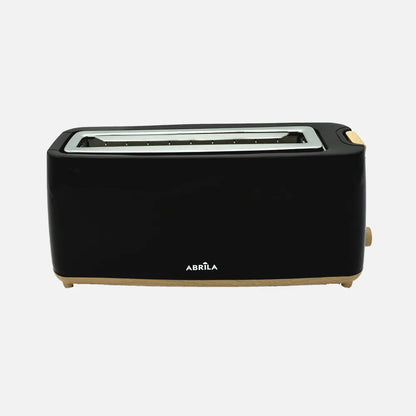Abrila Tostador Pan Yeltes 900w Negro/haya con 7 niveles de tostado. descongelación, apagado automático. 1 ranura. recogemigas. 17x38x115cm