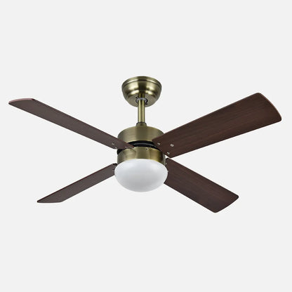 Ventilador de techo DC Sofia 2 bombillas E27 Cuero 4 Aspas Reversibles cerezo/nogal 40x107d Control Remoto Temporizador