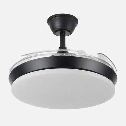 Ventilador retráctil DC Tridente Mini 59w Negro 4 aspas 91d 6980lm Regulación de intensidad Remoto+temporizador+memoria 3000-4000-6000k