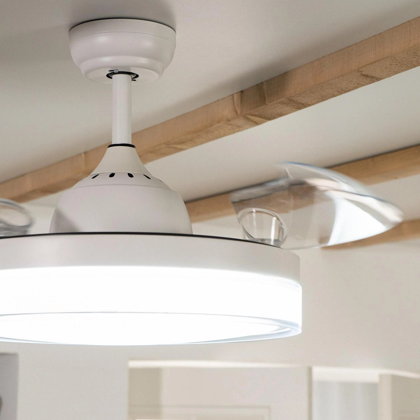 Ventilador de Techo Retráctil Silencioso Caicos Blanco 106cm Motor DC