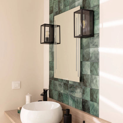 Aplique de Pared Exterior Aluminio y Cristal Atrium