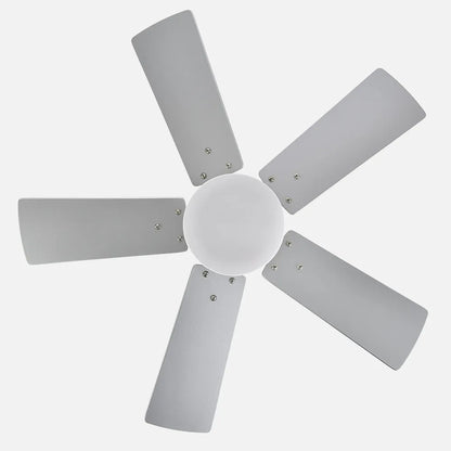 Ventilador de techo Dc Marta 36w Níquel 5 Aspas Reversibles Haya/plata 41x76 diámetro 3060lm Control Remoto, Memoria Y Temporizador 3000k,4000k,6000k