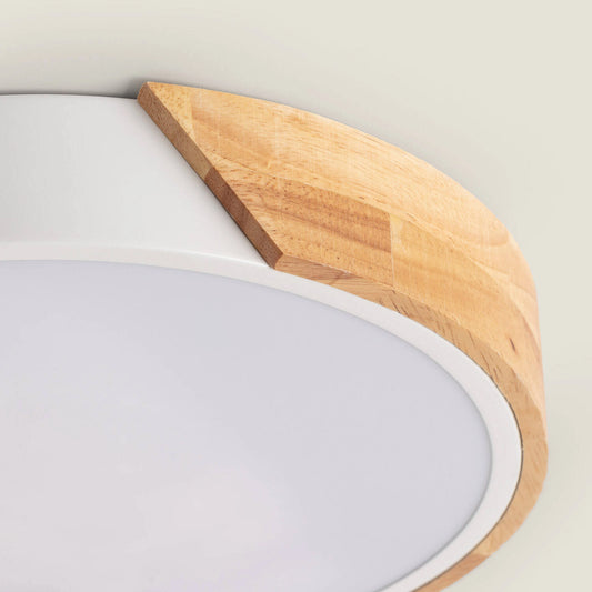 Plafón LED 18W Circular Madera Ø320 mm CCT Seleccionable Semi-Dari