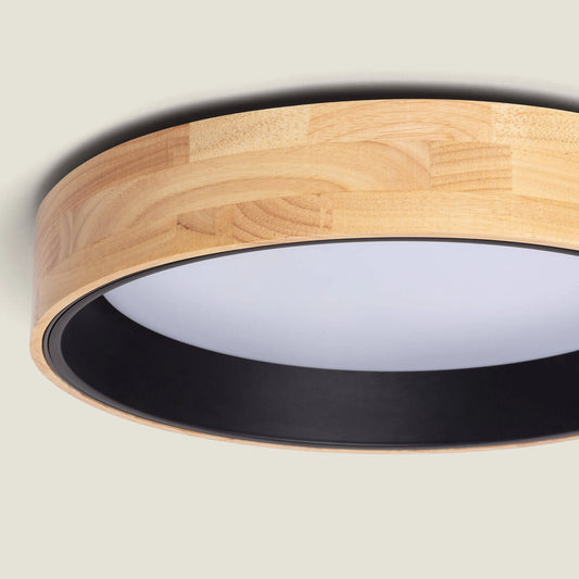 Plafón LED 30W Circular Madera Ø570 mm CCT Seleccionable Dari