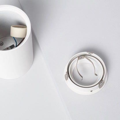 Aplique de Techo Aluminio Cuarzo Blanco