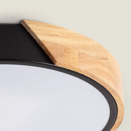 Plafón LED 36W Circular Madera Ø500 mm CCT Seleccionable Semi-Dari