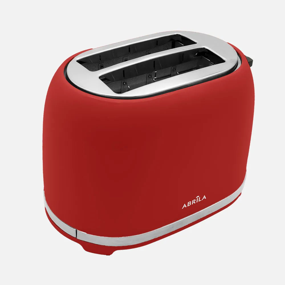 Abrila Tostador de Pan Tambre 850w Rojo con 7niveles de tostado, función Descongelación, Apagado automático, 2ranuras. recogemigas. 19x28x17cm