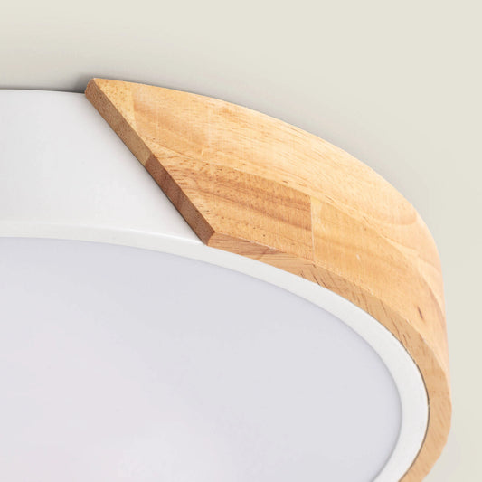 Plafón LED 24W Circular Madera Ø418 mm CCT Seleccionable Semi-Dari