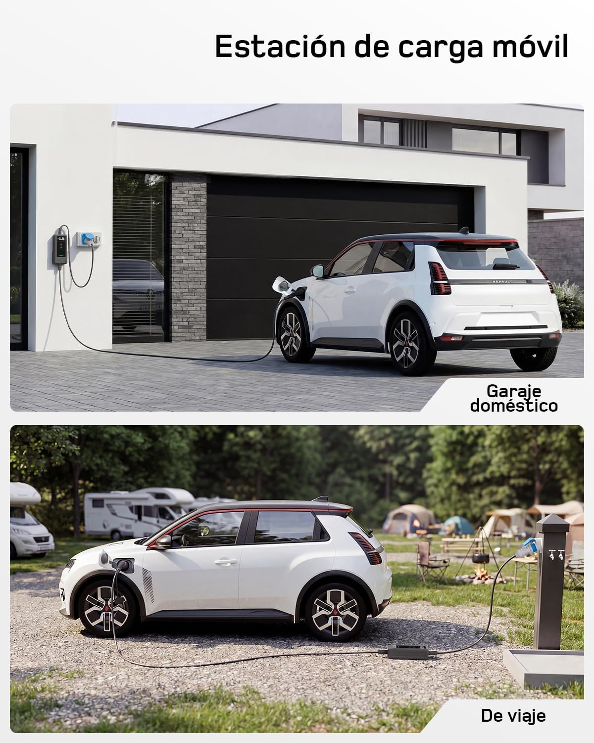 dé Cargador Coche Electrico 7,4 kW App [6m, Monofásico, 6A-32A] Tipo 2 CEE