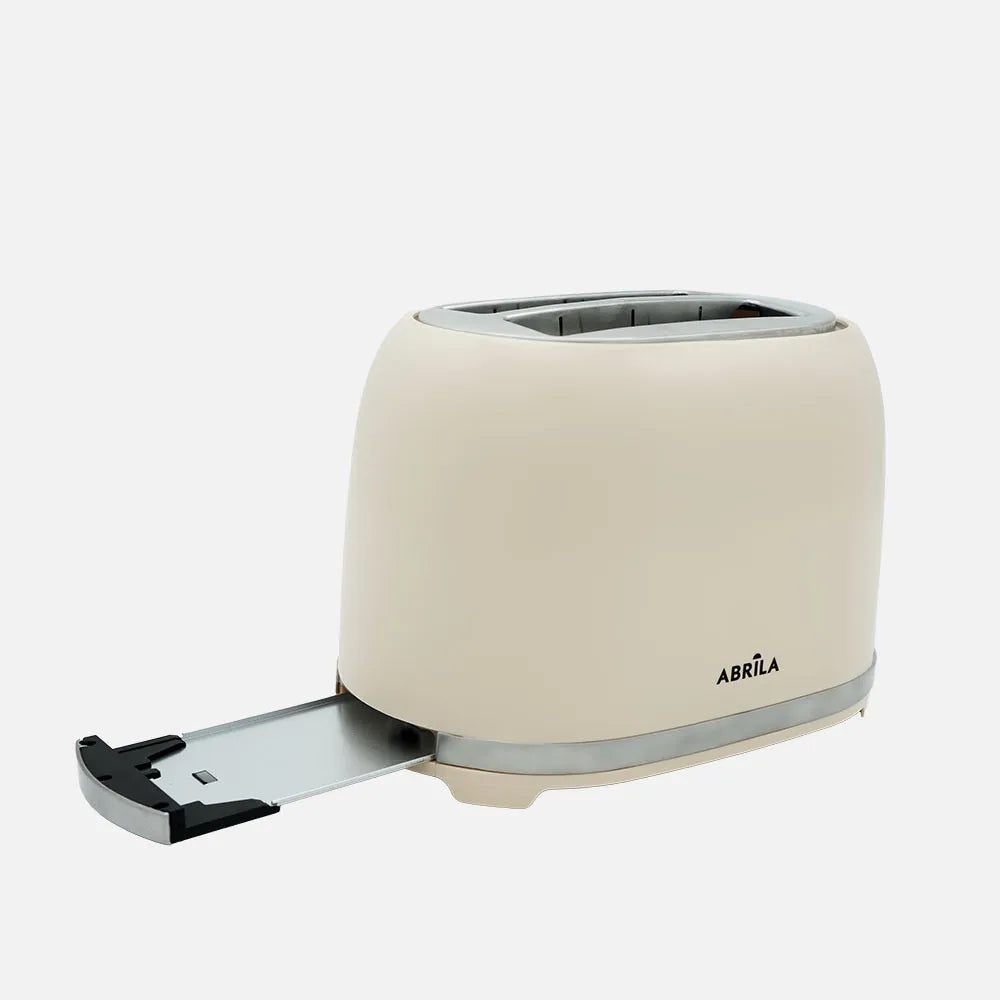 Abrila Tostador de Pan Tambre 850w Beis con 7niveles de tostado, función descongelación, Apagado Automático, 2ranuras, recogemigas, 19x28x17cm