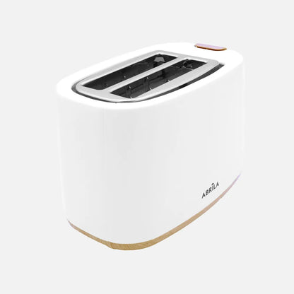 Abrila Tostador Pan Ulla 750w Blanco/haya con 7 niveles de tostado, descongelación, Apagado Automático, 2ranuras, recogemigas, 17x26,5x15cm