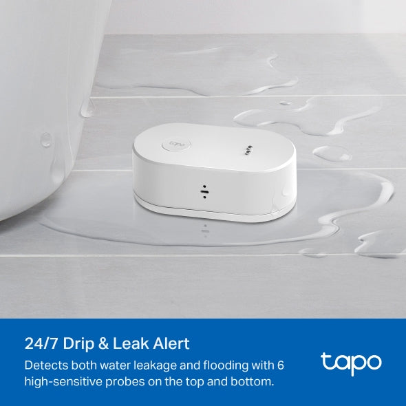 Tapo T300 – Sensor Inteligente de Fugas de Agua, clasificación IP66 a Prueba de Agua, Alarma de Fugas de 90 dB, Compatible con concentrador, Doble inducción