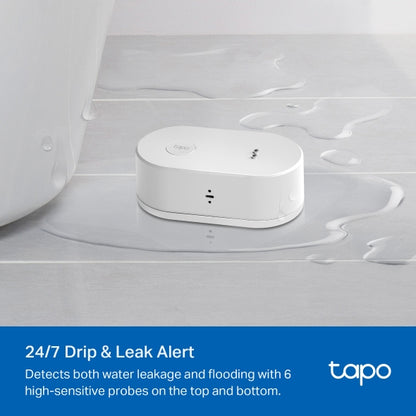 Tapo T300 – Sensor Inteligente de Fugas de Agua, clasificación IP66 a Prueba de Agua, Alarma de Fugas de 90 dB, Compatible con concentrador, Doble inducción